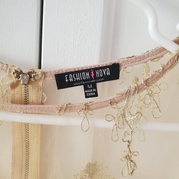 Fashionnova Gold Top - Picture 2 of 4